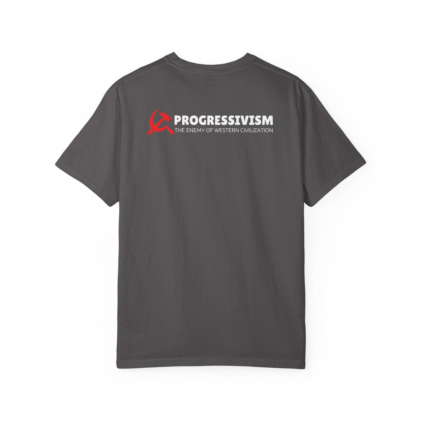 "Progressivism - Enemy of Western Civilization", Unisex T-shirt (Dark Colors)
