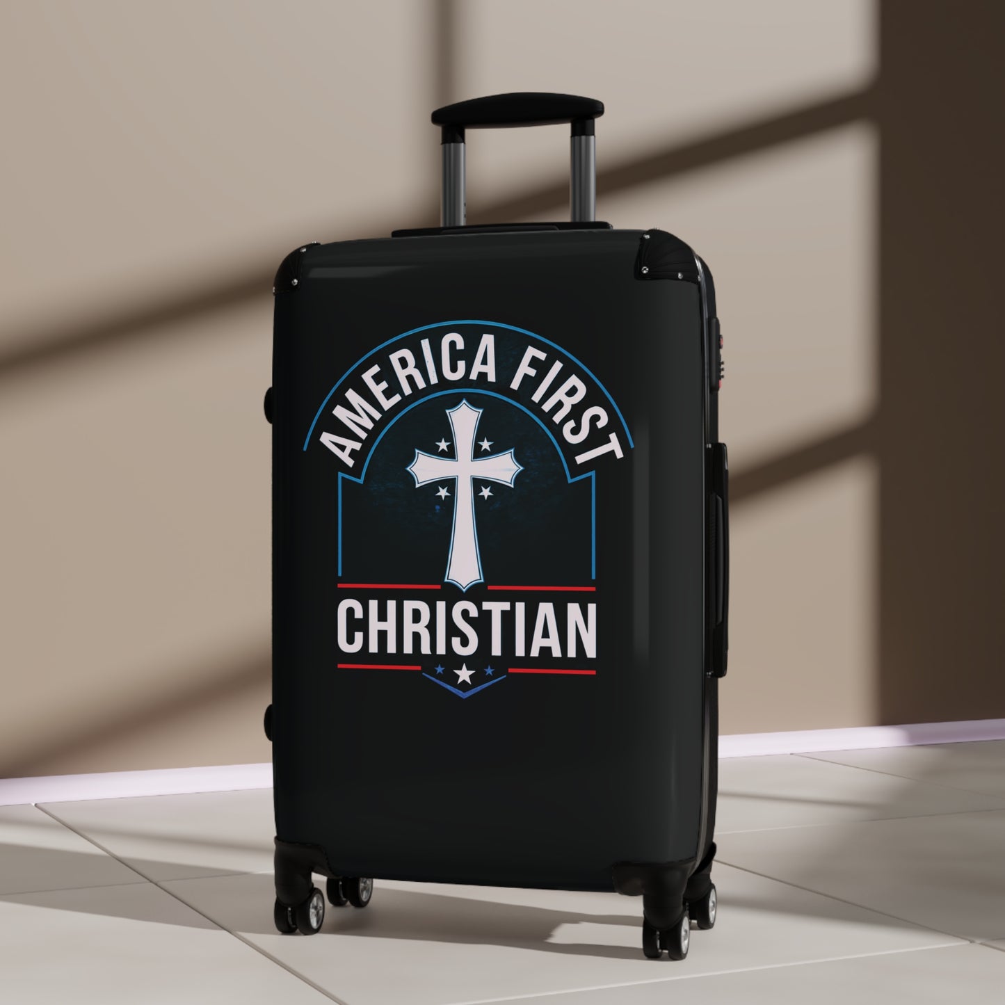 "America First - Christian" #02 Suitcases (Pitch Black)