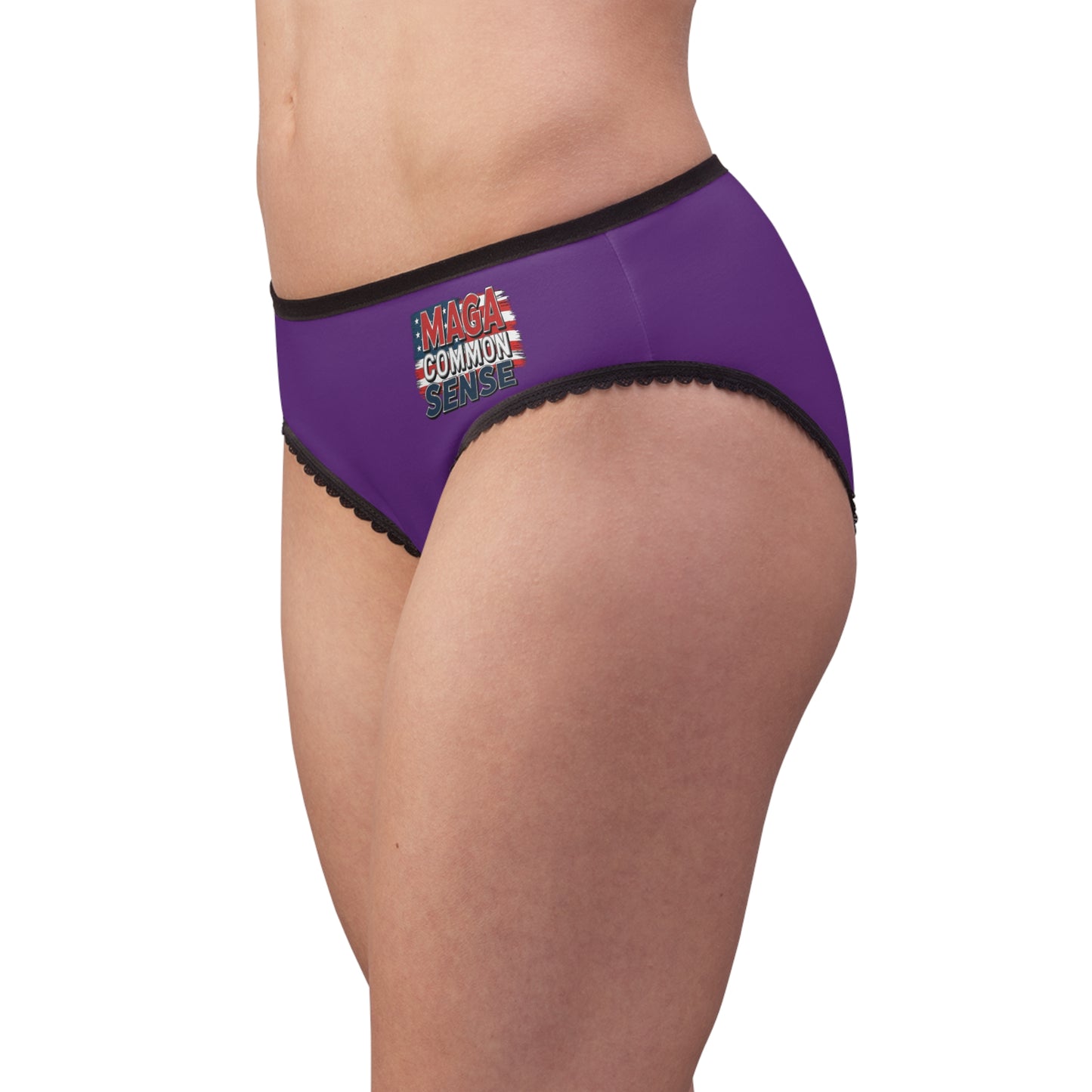 "MAGA Common Sense" #01, Women's Briefs (Jacaranda Midnight)
