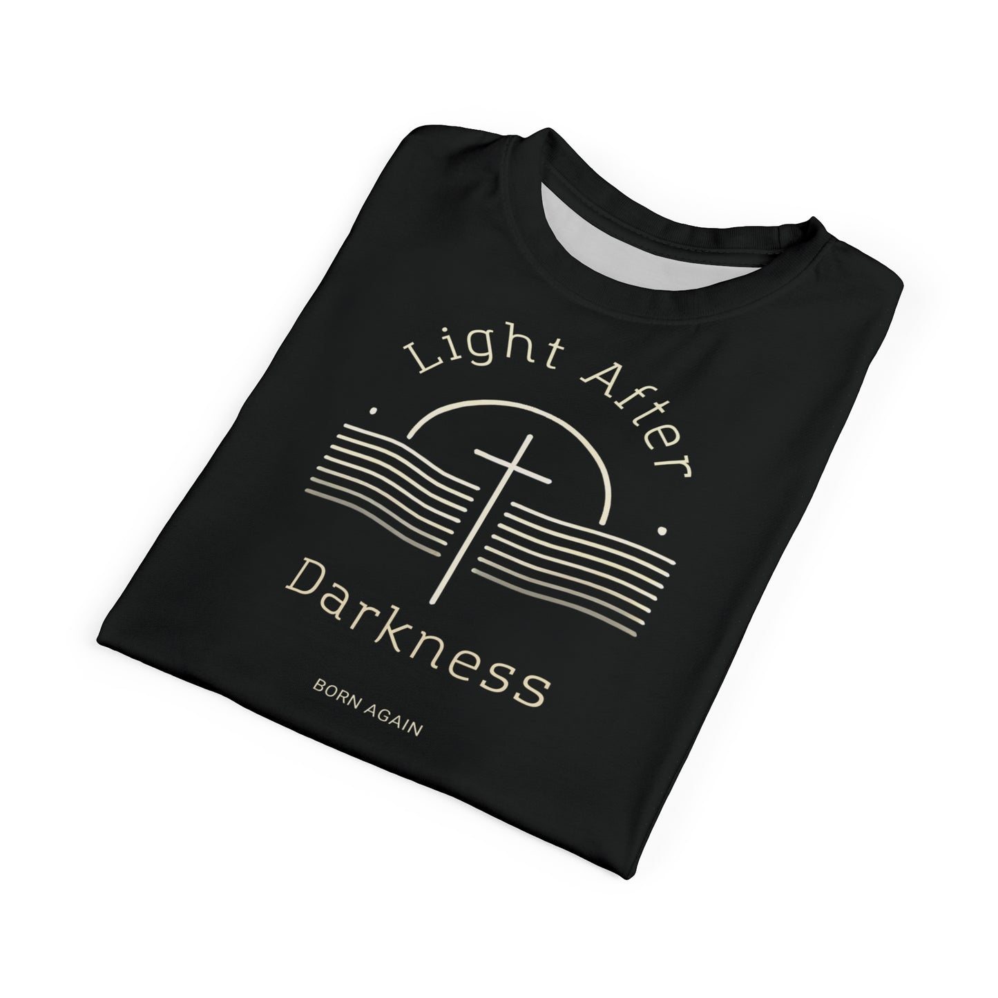 "Light After Darkness - Born Again", Unisex Black T-shirt