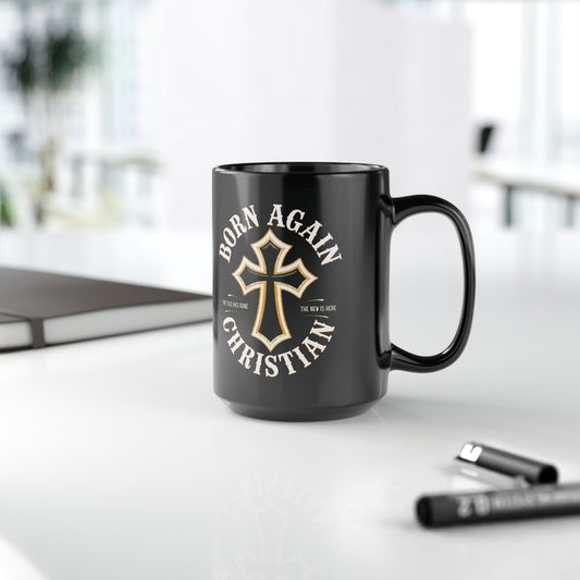 "Born Again Christian" #01, Black Mug (11oz & 15oz)