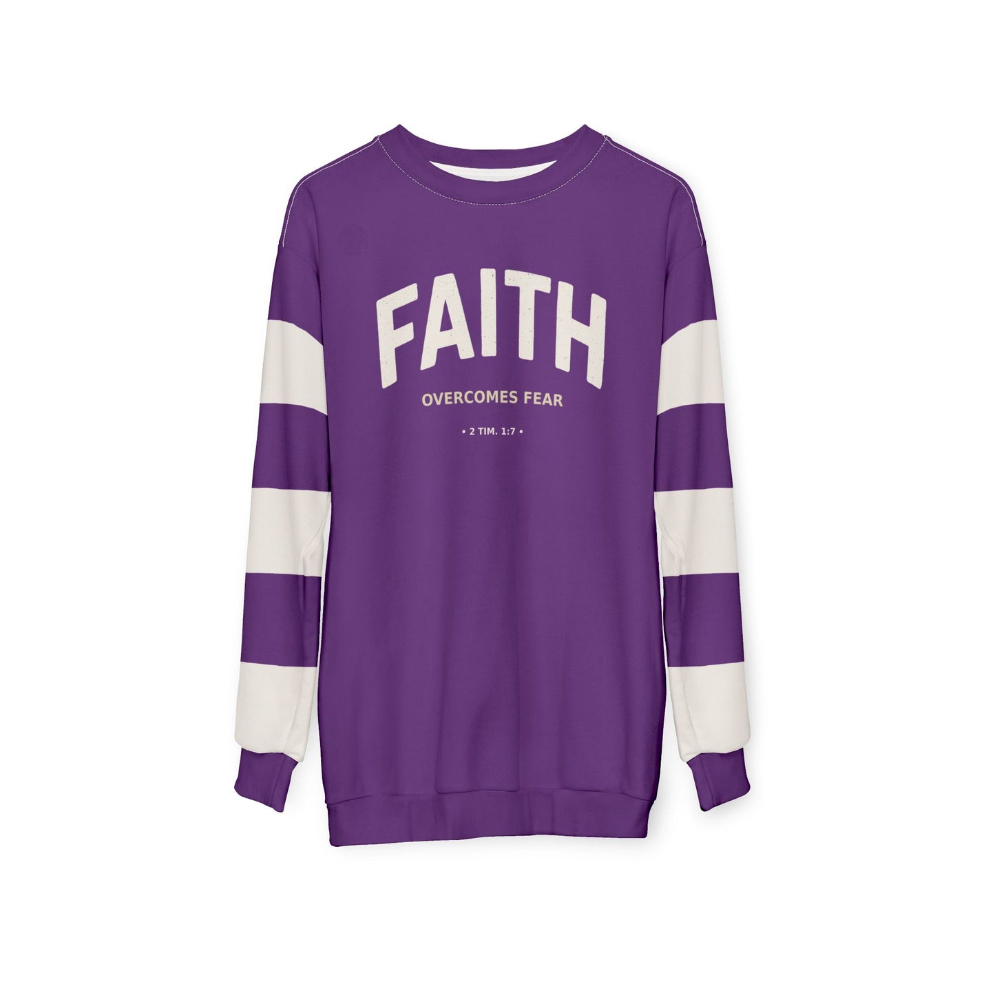 "Faith Overcomes Fear", Unisex Sweatshirt (Jacaranda Midnight)