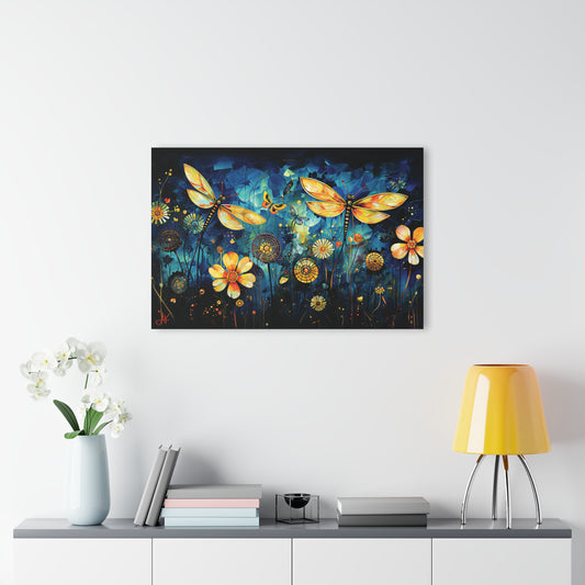 "Lucky Day Dragonflies", Fine Art Acrylic Wall Prints (French Cleat Hanging)