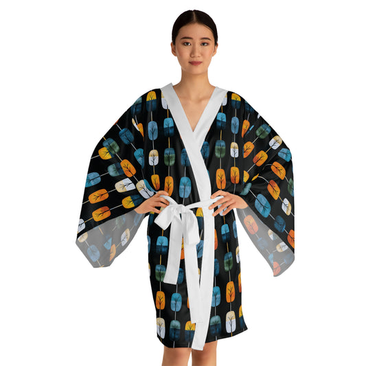 "Skyroot Grove", Long Sleeve Kimono Robe