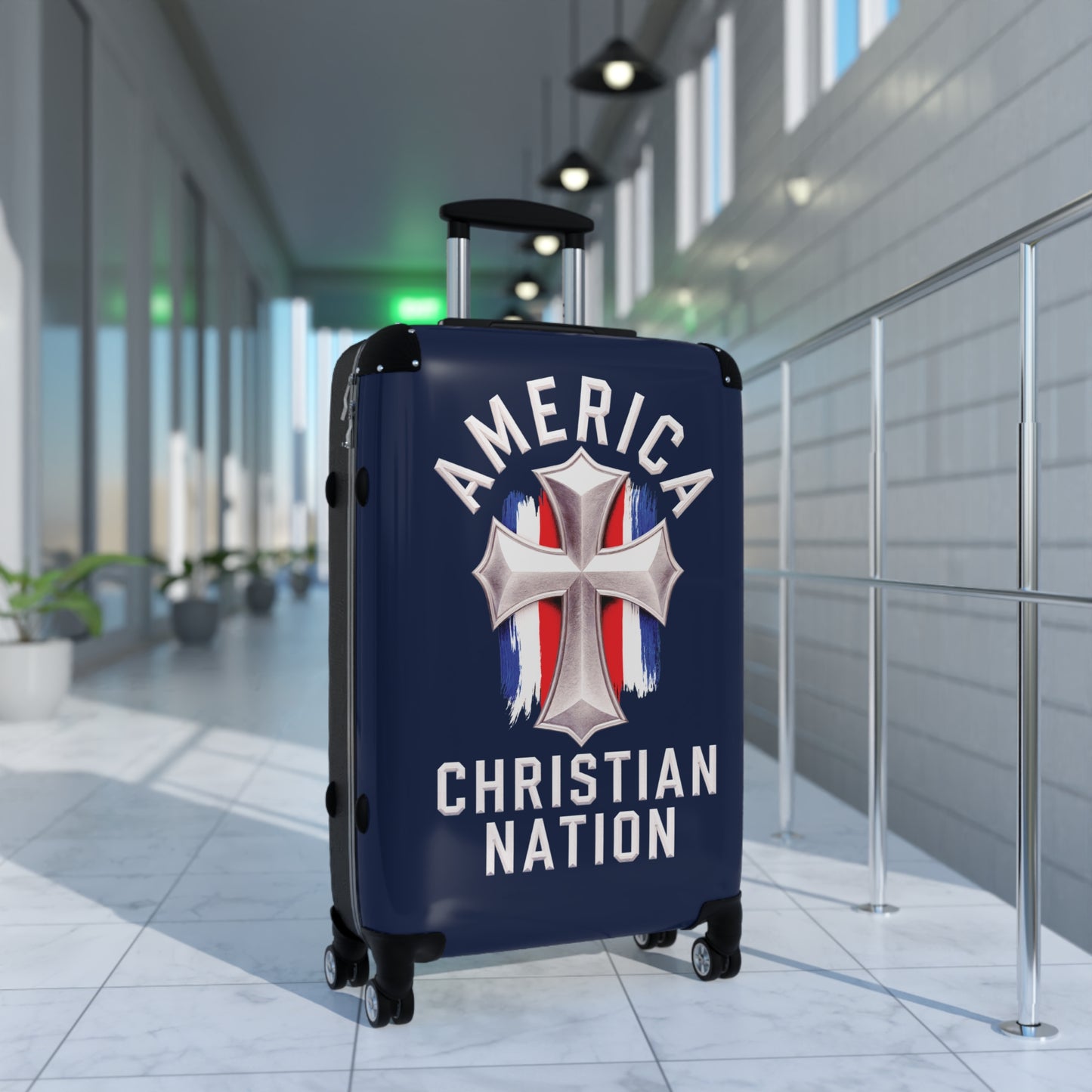 "America - Christian Nation" #01, Suitcases (Dark Blue)