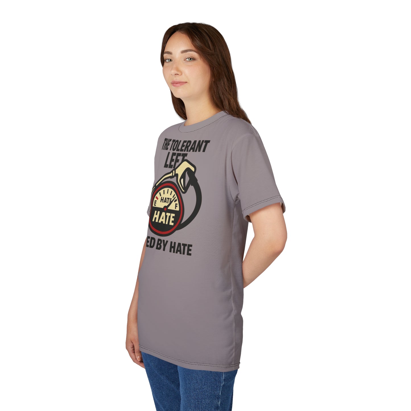 "The Tolerant Left", Unisex T-shirt (Walkway Pink Grey)