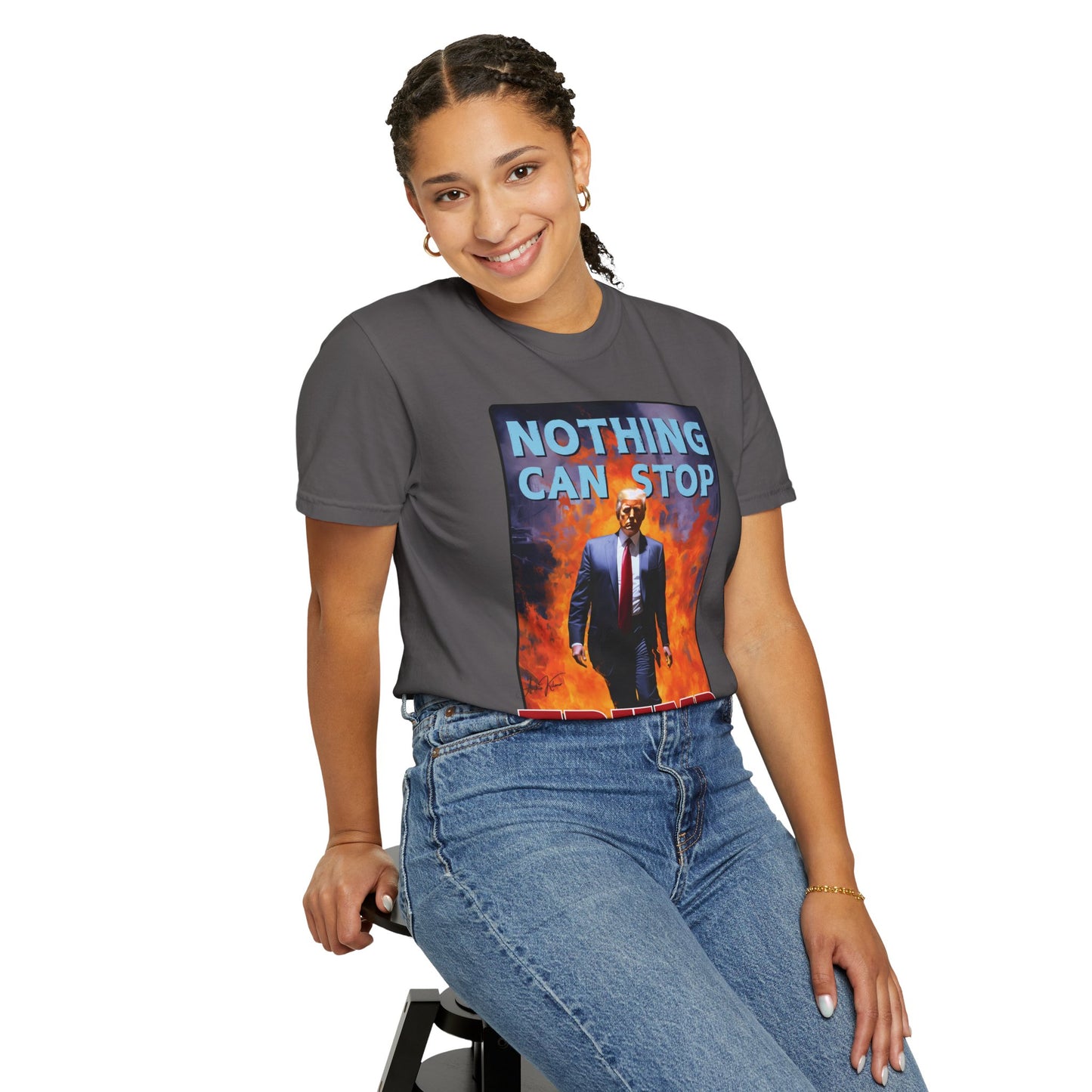 "Nothing Can Stop Trump", Unisex T-shirt (Dark Colors)