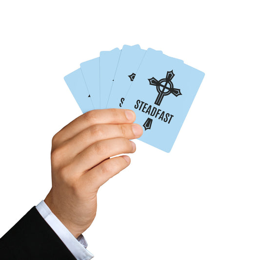 "Steadfast Cross", Christian Playing Cards (Boy Blue)