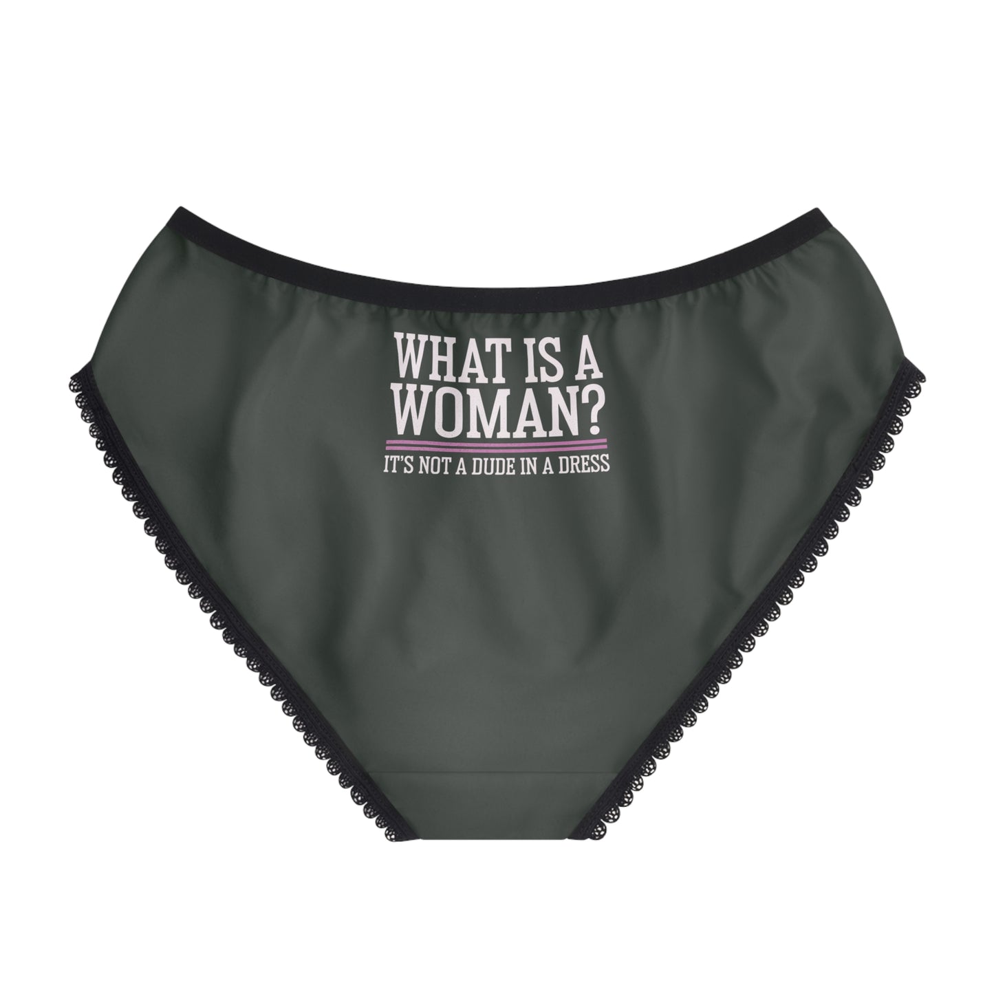 "What is a Woman" #02, Women's Briefs (Hail Cloud Grey)