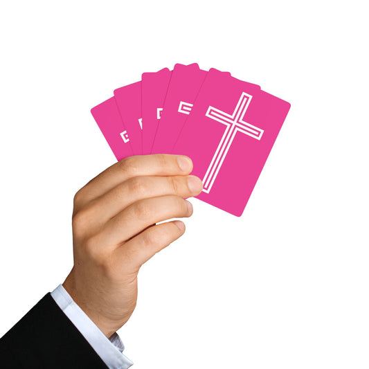 "A Simple Cross", Chrsitian Playing Cards (Knockout Pink)