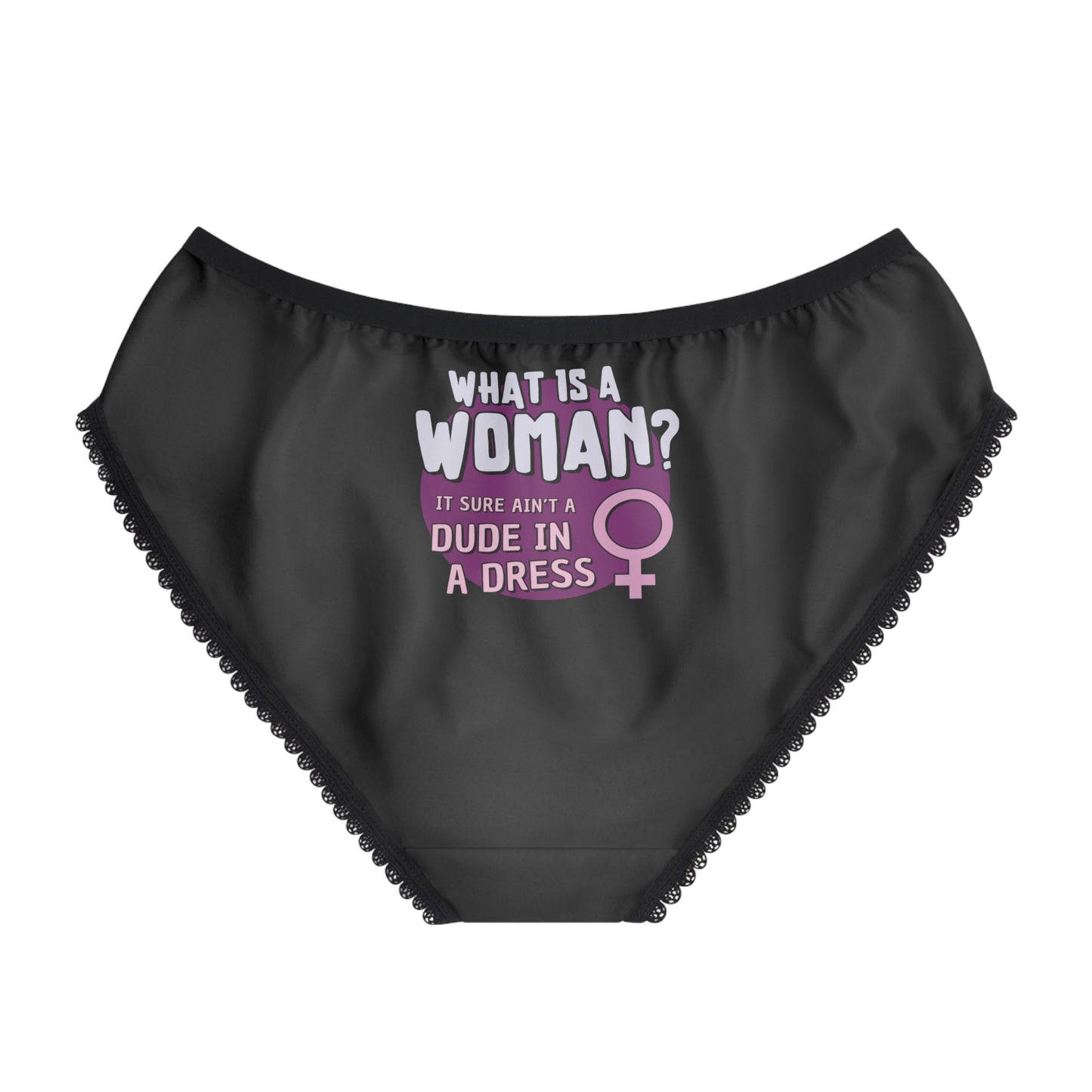 "What is a Woman" #01, Women's Briefs (Shadow Black)