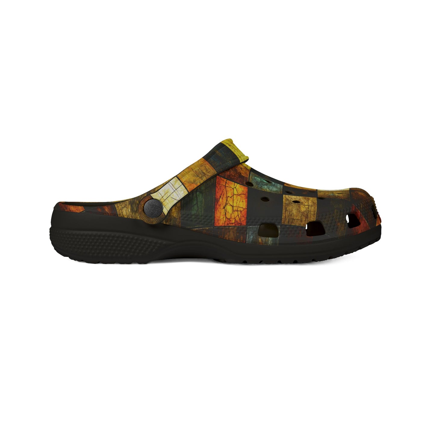 "Wood Block Pattern" #01, Foam Rubber Clogs