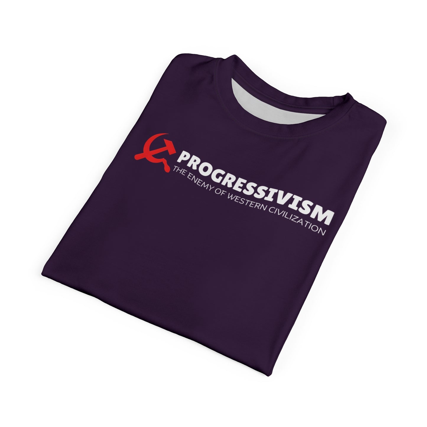 "Progressivism - Enemy of Western Civilization", Unisex Tee (Purple Nights)