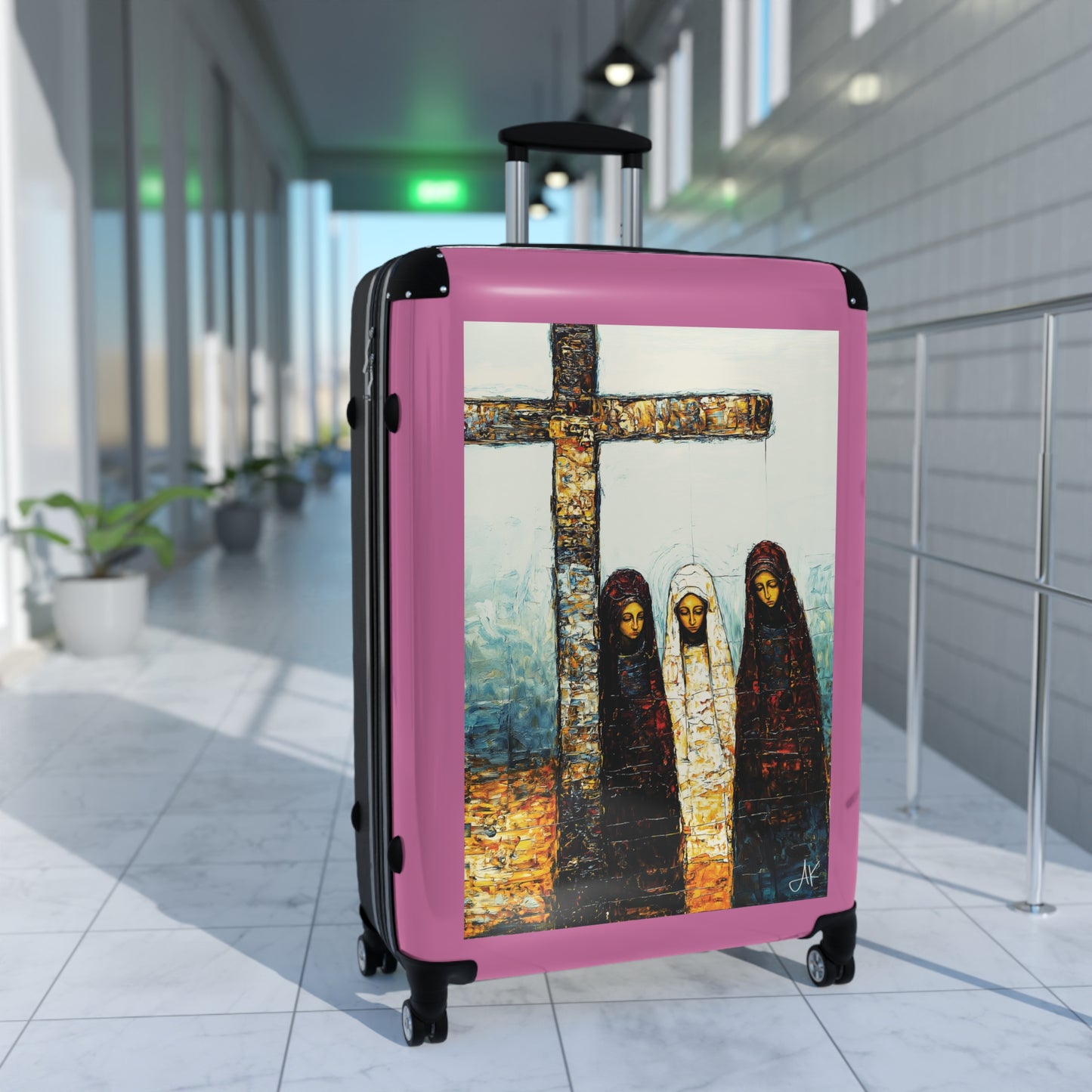 "At-the-Foot of the Cross - John 19:25", Suitcases (Light Pink)