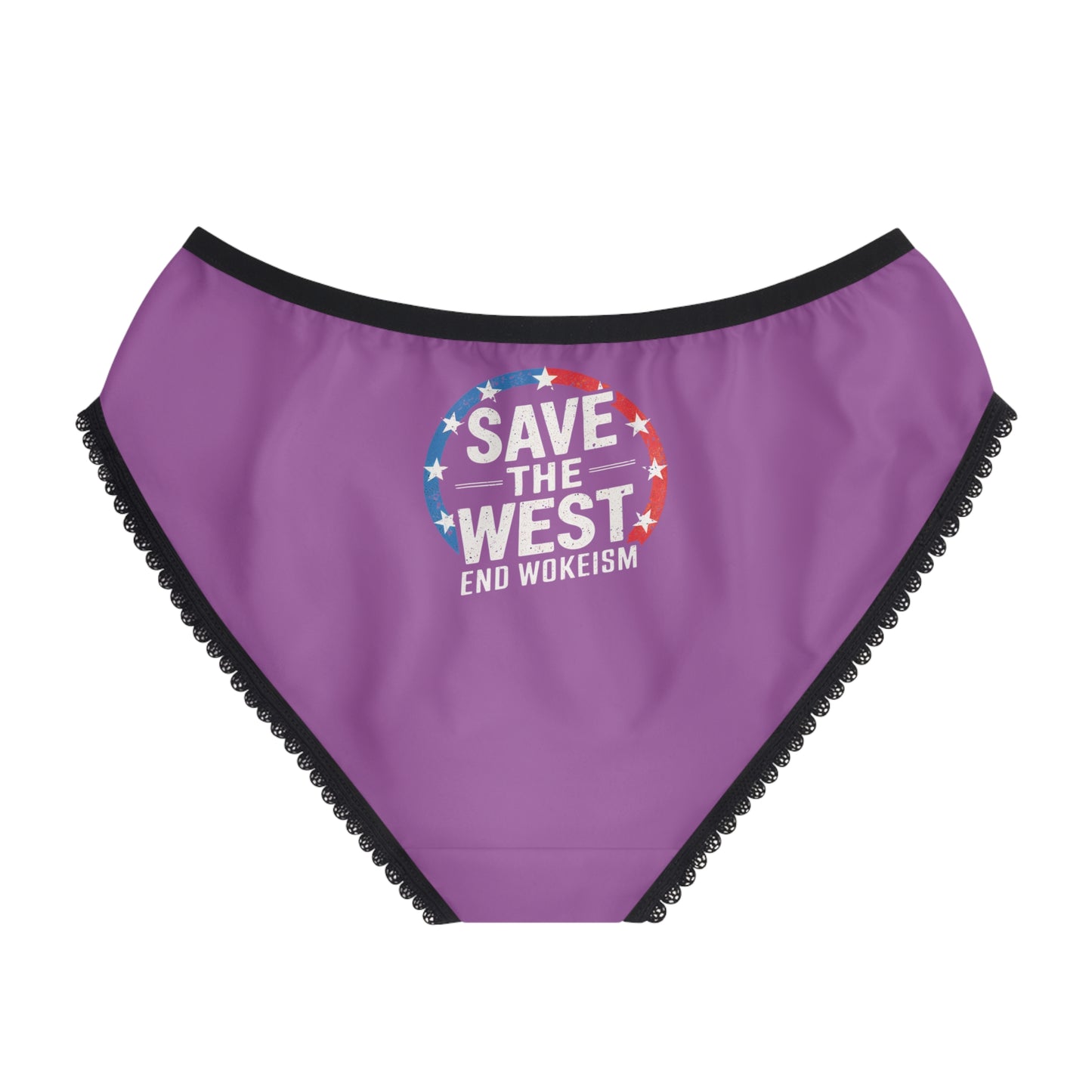 "Save the West - End Wokeism", Women's Briefs (Violet Benediction)
