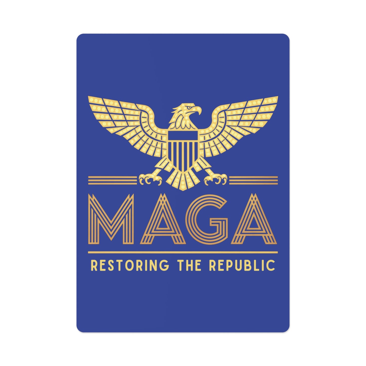"MAGA - Restoring the Republic", Political Playing Cards (Patriot Blue)
