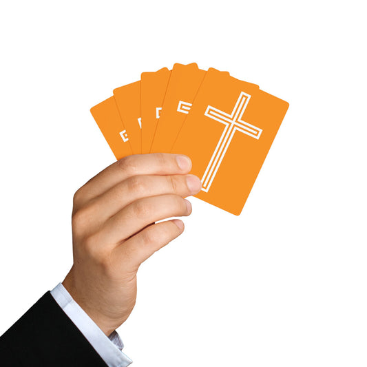 "A Simple Cross", Chrsitian Playing Cards (Goldfish Orange)
