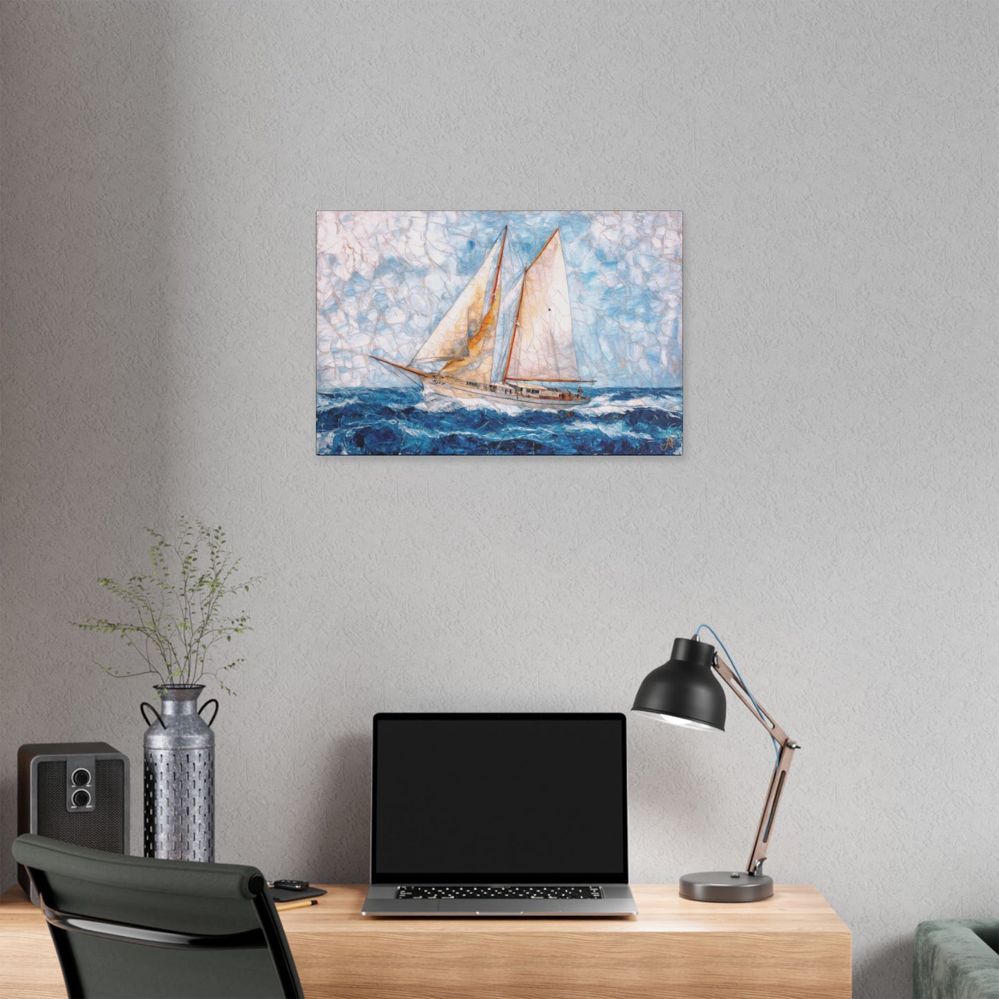 "Echoes of Ancestral Sea Lords", Stretched Classic Canvas Fine Art Print