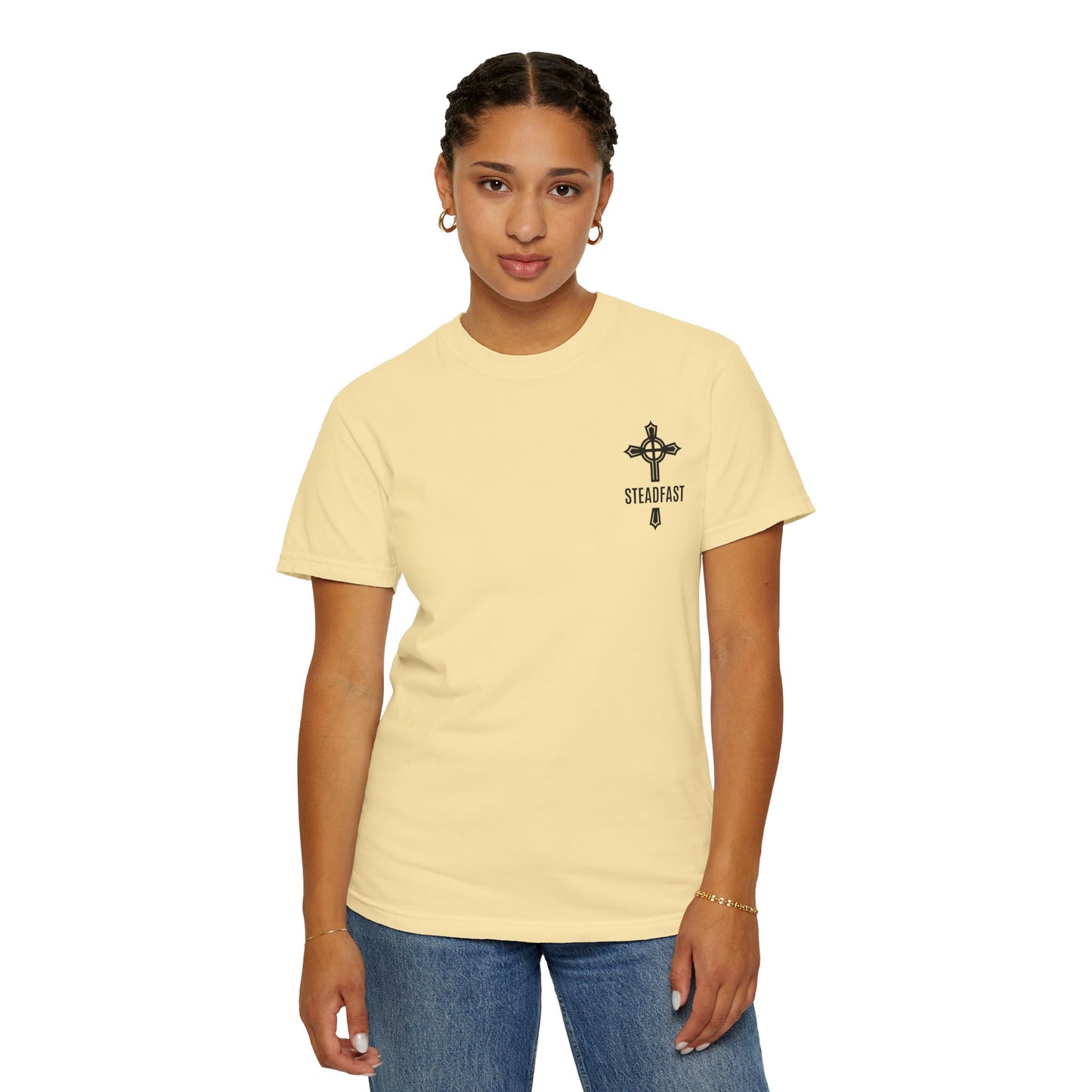 "Steadfast Cross in Black", Unisex T-shirt