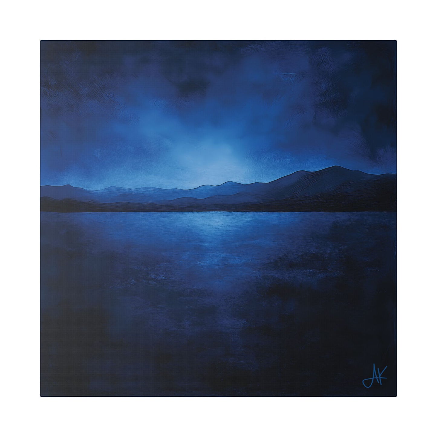 "Indigo Nights", Stretched Classic Canvas Fine Art Print