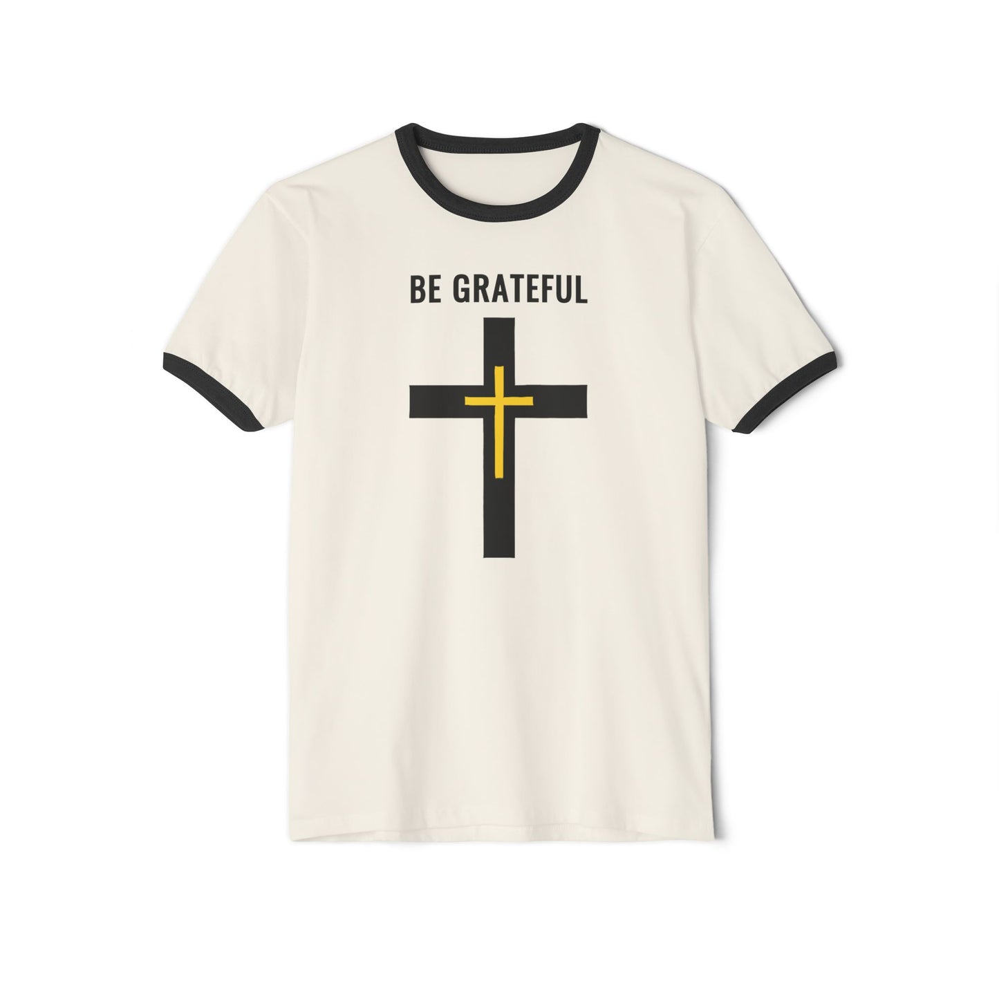 "Be Grateful", Unisex Cotton Ringer T-Shirt