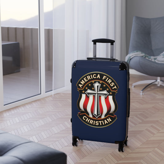 "America First Christian" #04, Suitcases (Dark Blue)