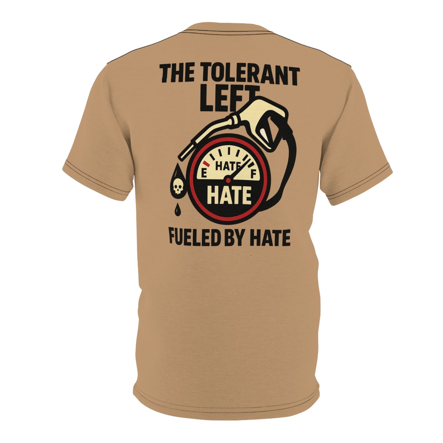 "The Tolerant Left", Unisex T-shirt (Camel Brown)