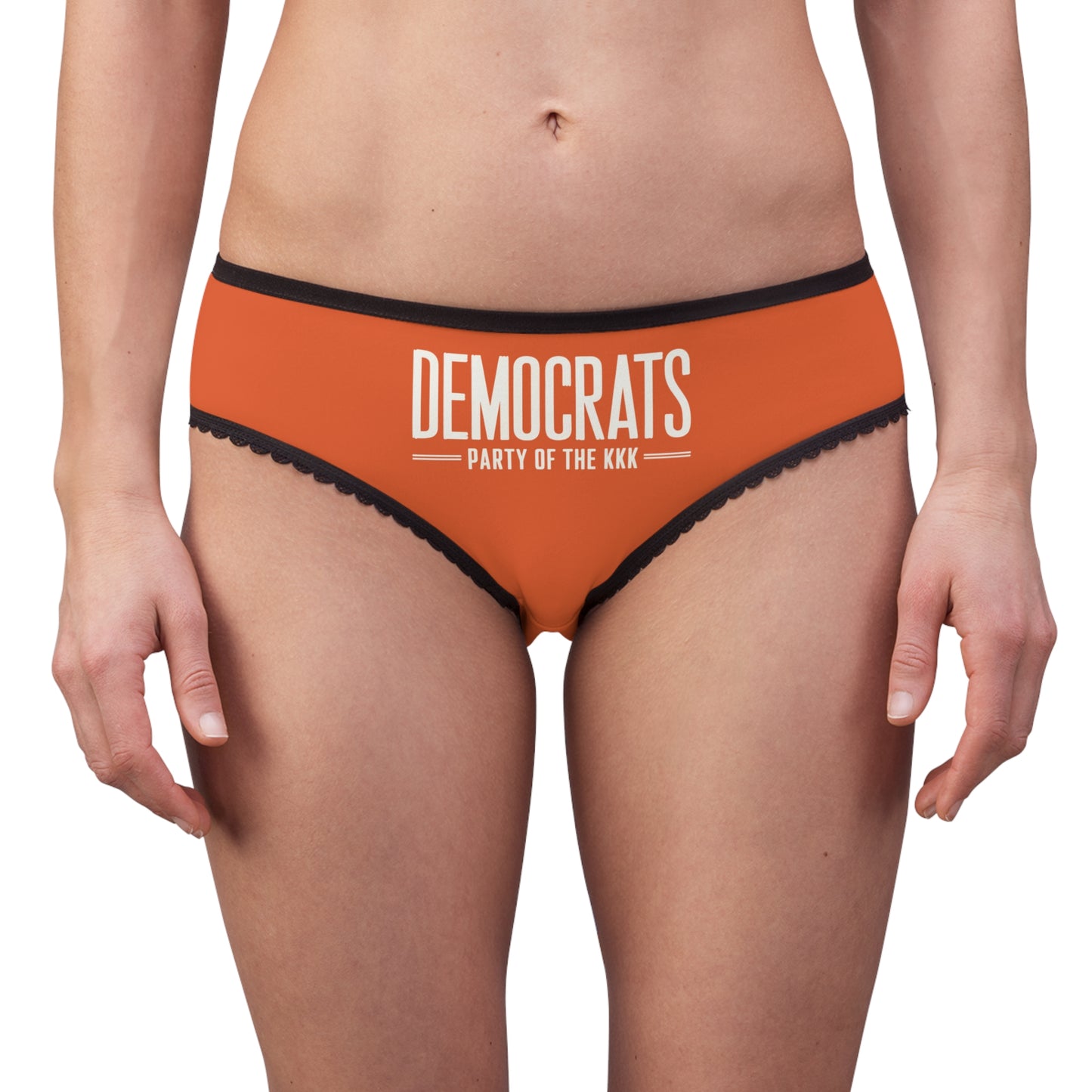 "Democrats - Party of the KKK", Women's Briefs (Salamander Orange)