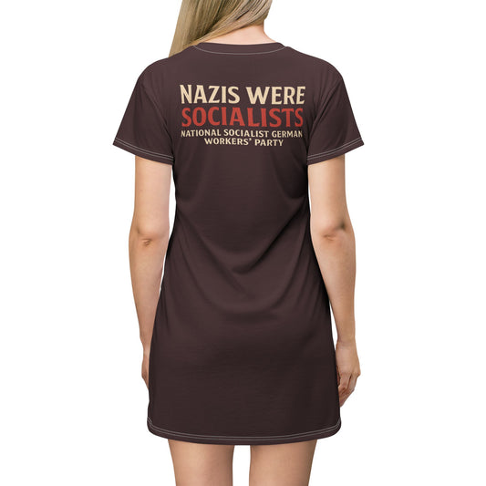 "Nazis were Socialists", T-Shirt Dress (Mama Africa)