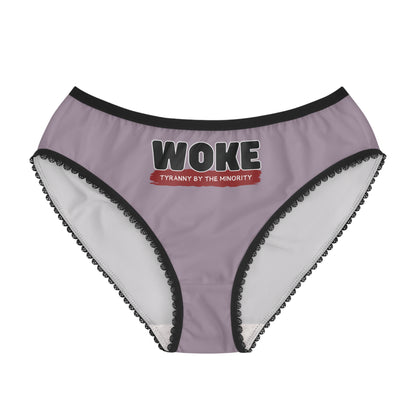 "Woke - Tyranny by the Minority", Women's Briefs (Rose Quartz Pink)