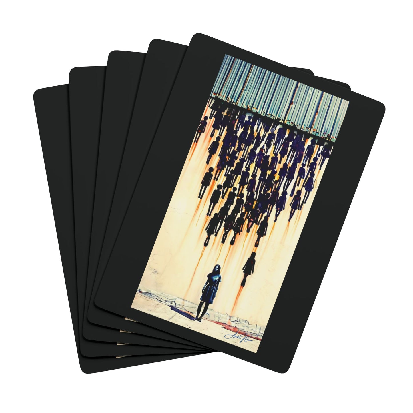 "She will be Different", Fine Art Playing Cards (Void Black)