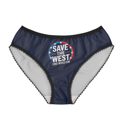"Save the West - End Wokeism", Women's Briefs (BGS Blue)