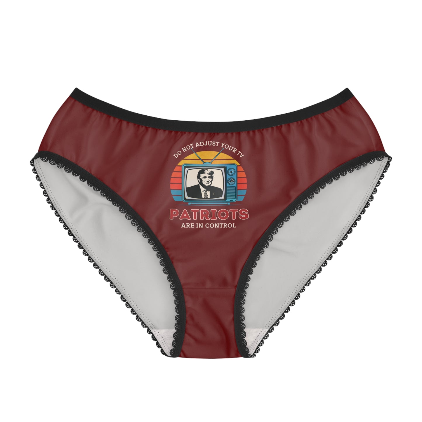 "Patriots are in Control" #01, Women's Briefs (Spartan Red)