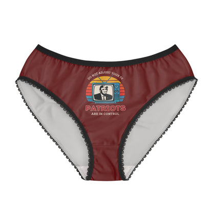 "Patriots are in Control" #01, Women's Briefs (Spartan Red)