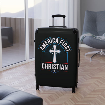 "America First - Christian" #02 Suitcases (Pitch Black)