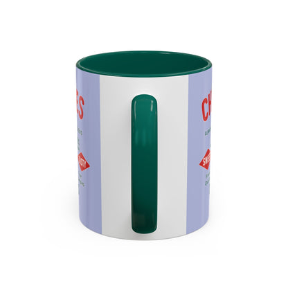 "Delicious Cherries", Colorful Mugs (11oz, 15oz) (Retro Periwinkle)