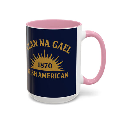 "Clan na Gael - Irish American", Colorful Mugs (11oz, 15oz) (Mariana Blue)