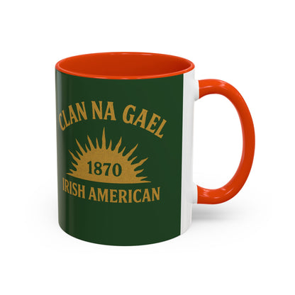 "Clan na Gael - Irish American", Colorful Mugs (11oz, 15oz) (Brithemain Green)