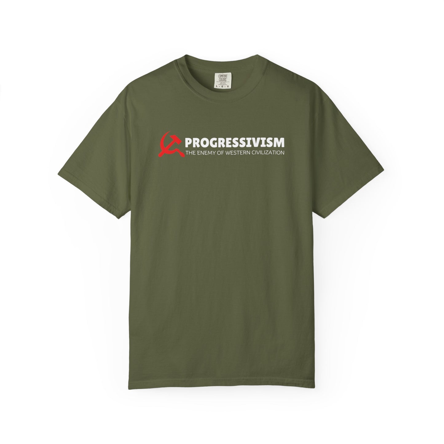 "Progressivism - Enemy of Western Civilization", Unisex T-shirt (Dark Colors)