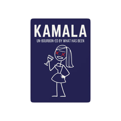 "KAMALA un-Bourbon-ed" #01, Political Playing Cards (Obsidian Blue)