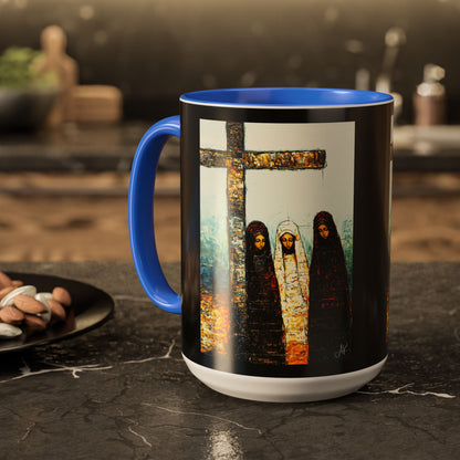 "At-the-Foot of the Cross - John 19:25", Colorful Mugs (11oz & 15oz)