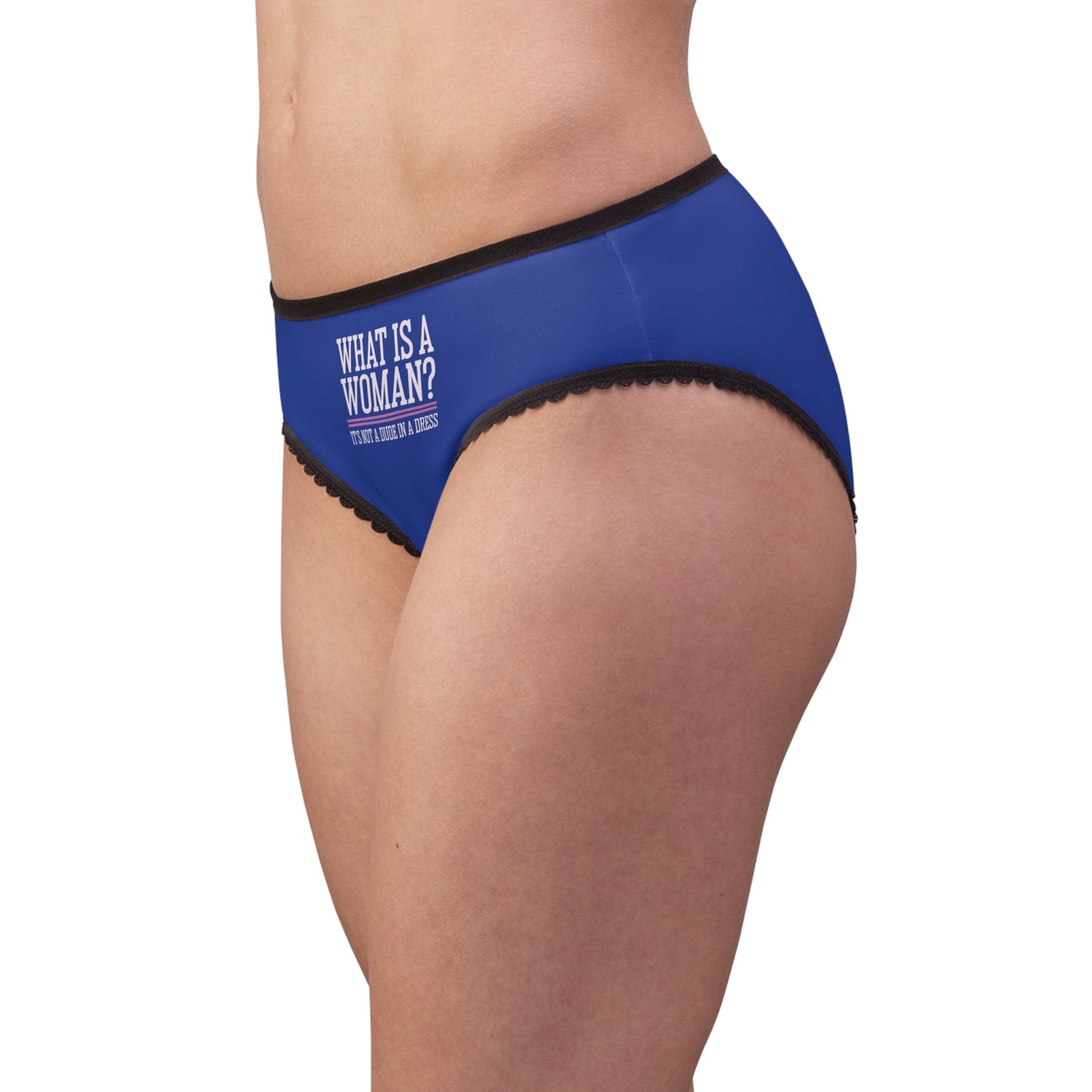"What is a Woman" #02, Women's Briefs (Electric Deep Blue)