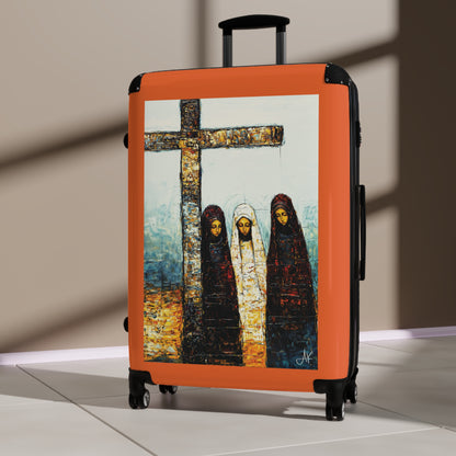 "At-the-Foot of the Cross - John 19:25", Suitcases (Dark Orange)
