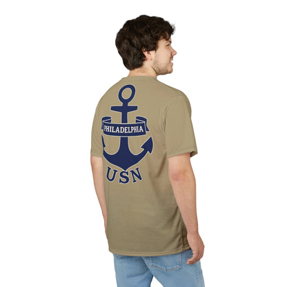 "USN Anchor", Unisex T-shirt (Service Khaki)