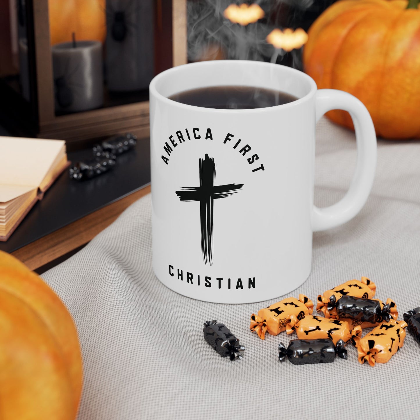 "America First Christian" #05, White Mug (11oz & 15oz)