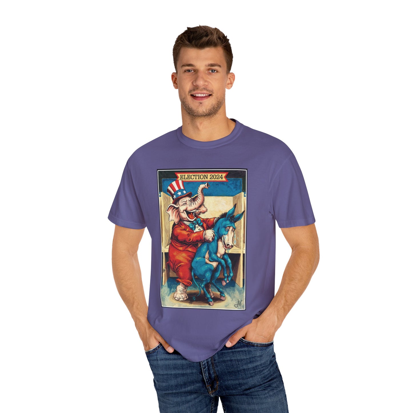 "MAGA Spanked the Donkeys 2024", Unisex T-shirt (Dark Colors)