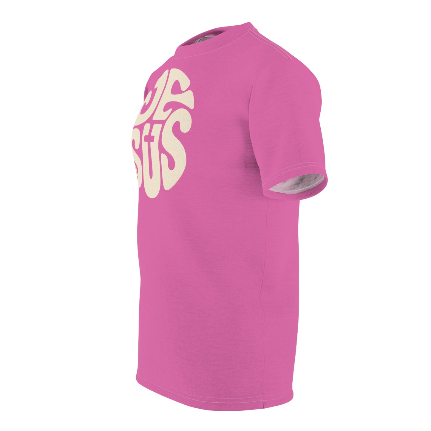 "Retro Jesus", Unisex T-shirt (Rosy Pink)