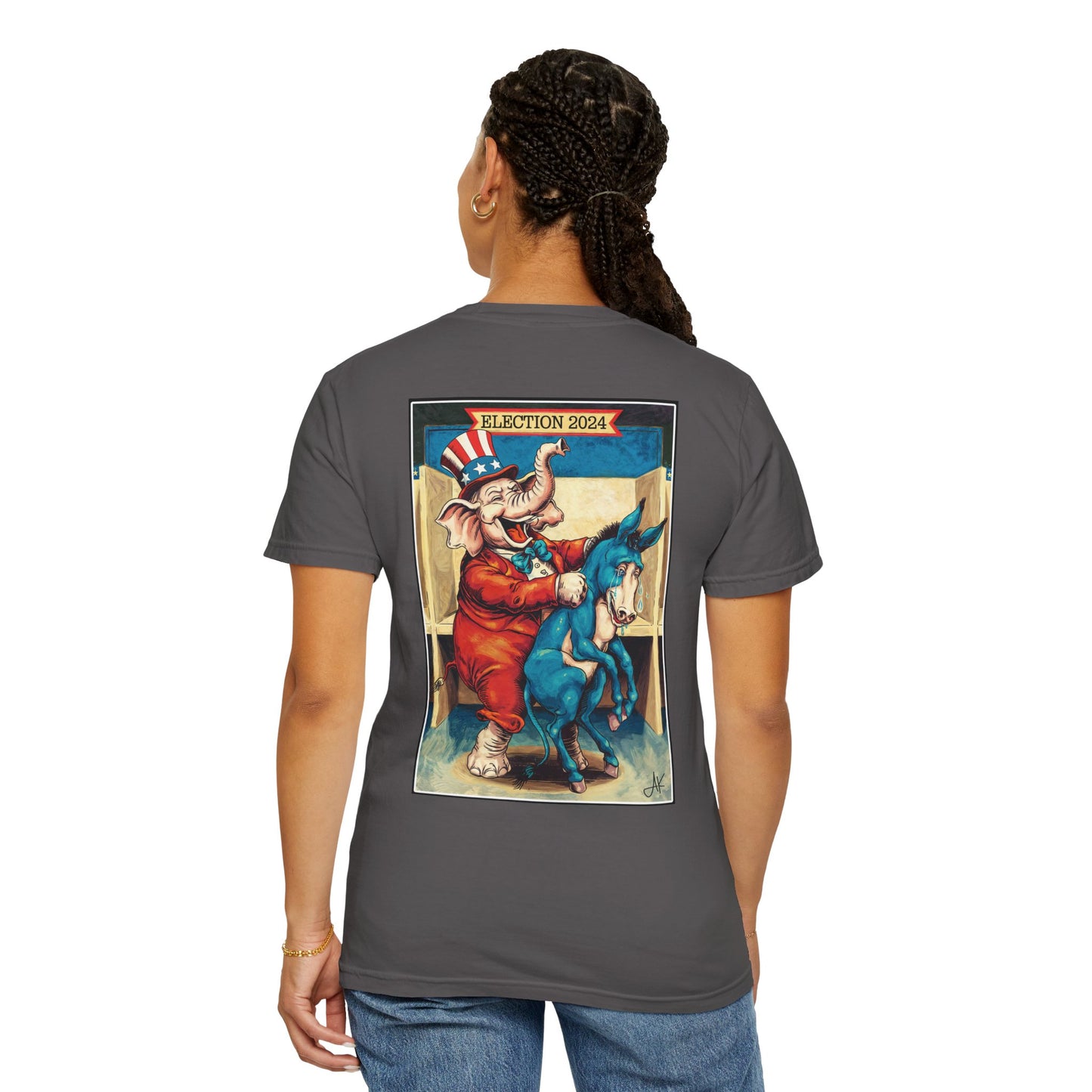 "MAGA Spanked the Donkeys 2024", Unisex T-shirt (Dark Colors)