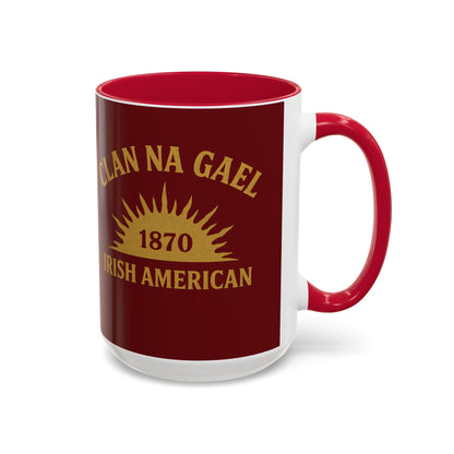 "Clan na Gael - Irish American", Colorful Mugs (11oz, 15oz) (Palladius Red)