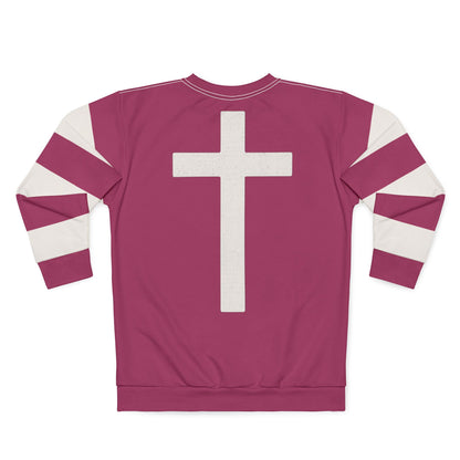 "Faith Overcomes Fear", Unisex Sweatshirt (Dark Pink)